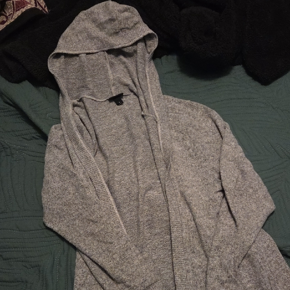 Torrid Gray Hooded Women's Cardigan